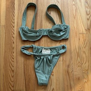 Belle The Label Sage Green Underwire Bikini Set